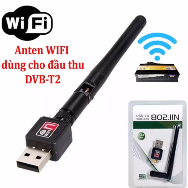 Anten thu wifi đầu thu KTS