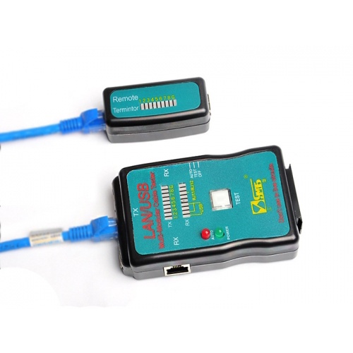 Thiết bị test cáp mạng, Hộp kiểm tra dây mạng đa năng CT-168 (RJ45-RJ11-USB)