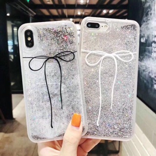 Ốp lưng kim tuyến đính nơ cho IPhone - Sang chảnh