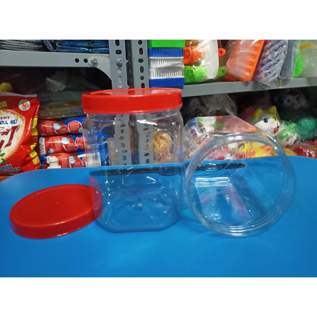 Hủ nhựa vuông - DUY TÂN - 1kg