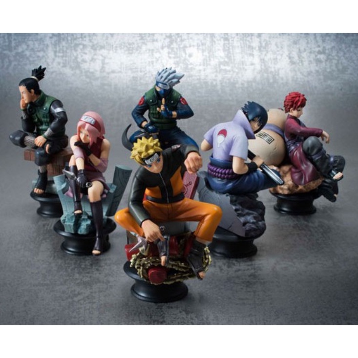 Set 6 mô hình nhân vật Naruto Uzumaki / Gaara / Kakashi Hatake / Sakura / Figuar kích thước 9cm