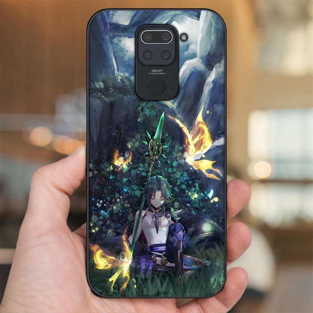 Ốp lưng Xiaomi Redmi Note 9 viền đen in hình Xiao Genshin Impact