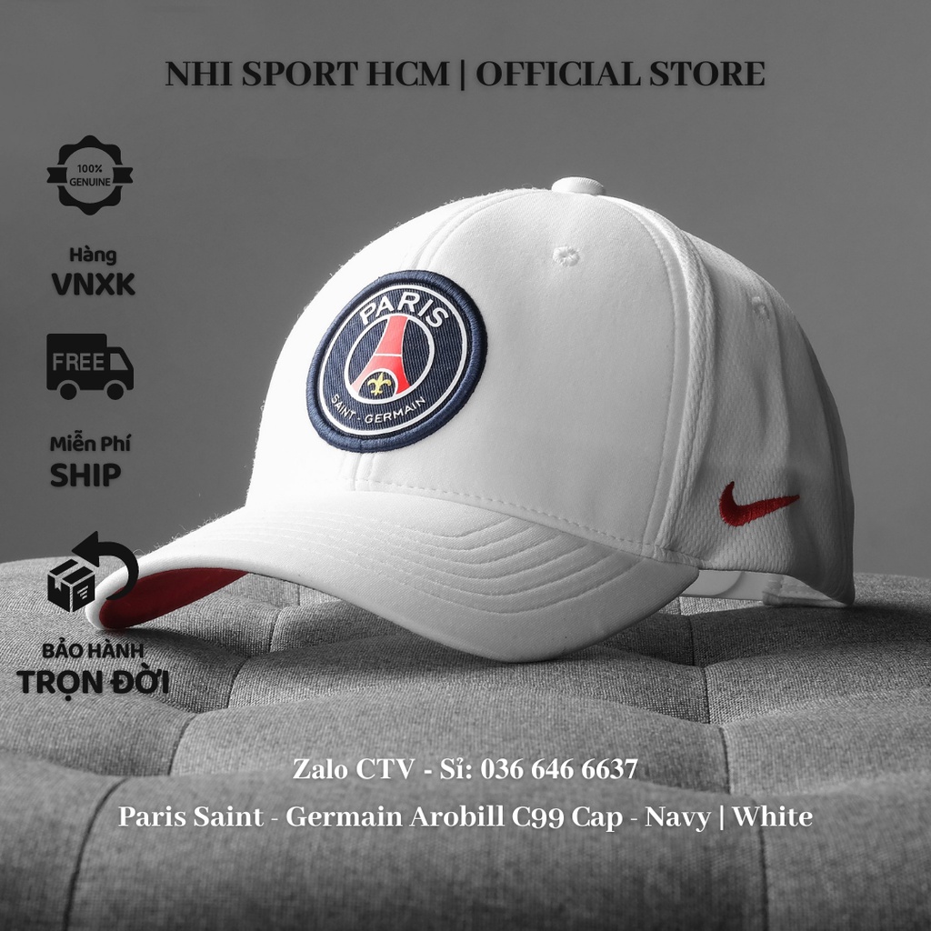 Nón Lưỡi Trai Thể Thao Paris Saint - Germain  Mũ Câu Lạc Bộ PSG Vải Kaki Cotton Size Trung 57cm +- 3cm