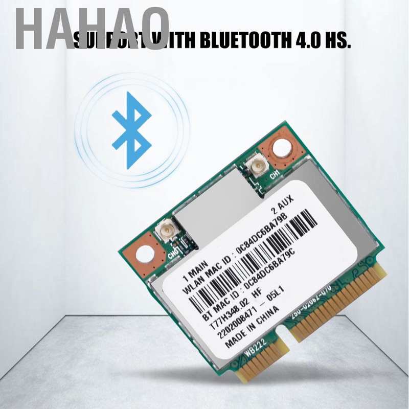 [Wholesale Price] Card Wifi Không Dây 300m 802.11b / G / N Mini Pci-E Bluetooth 4.0 + Cho Dell Asus tiện dụng