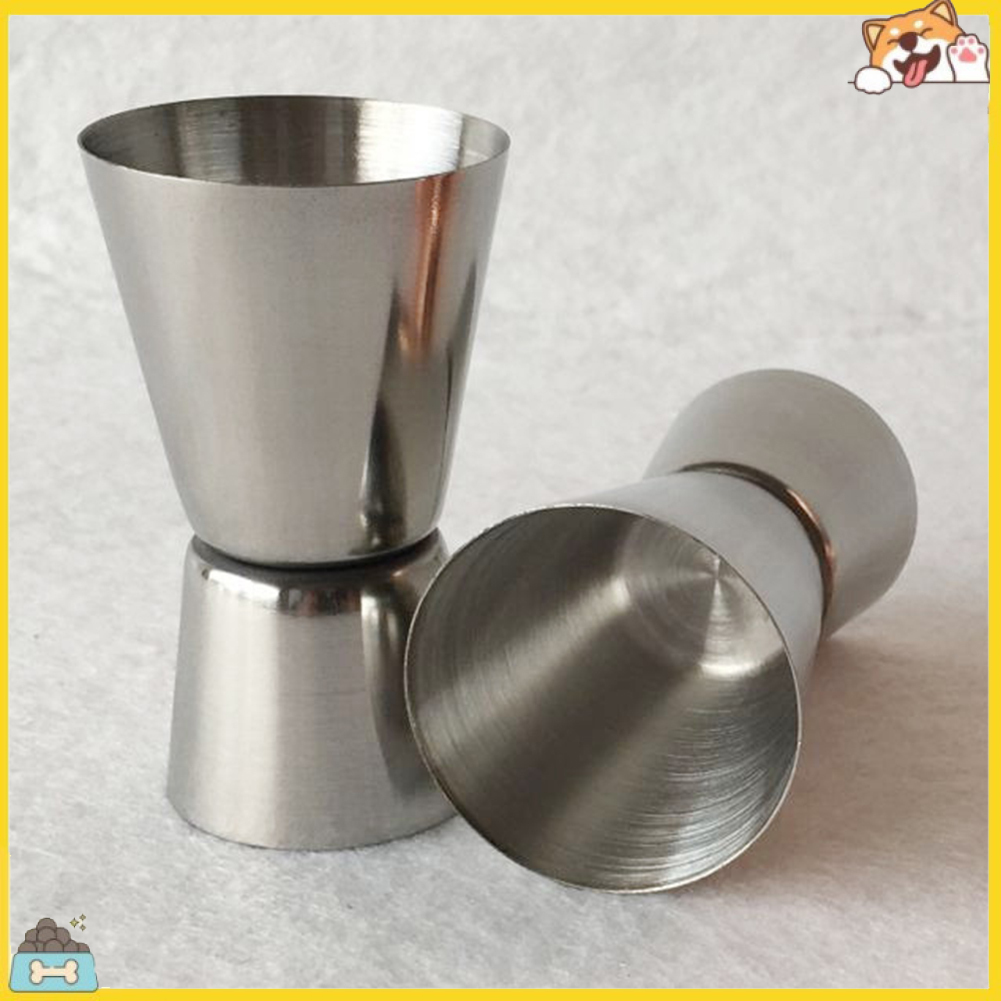 Cốc đong hai đầu bằng thép không gỉ dùng để pha chế coctail tiện dụng