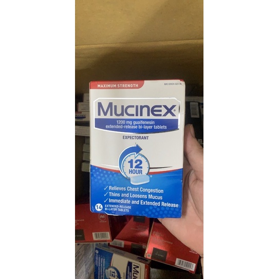 Viên uống Mucinex giảm ho 14 viên date 2023
