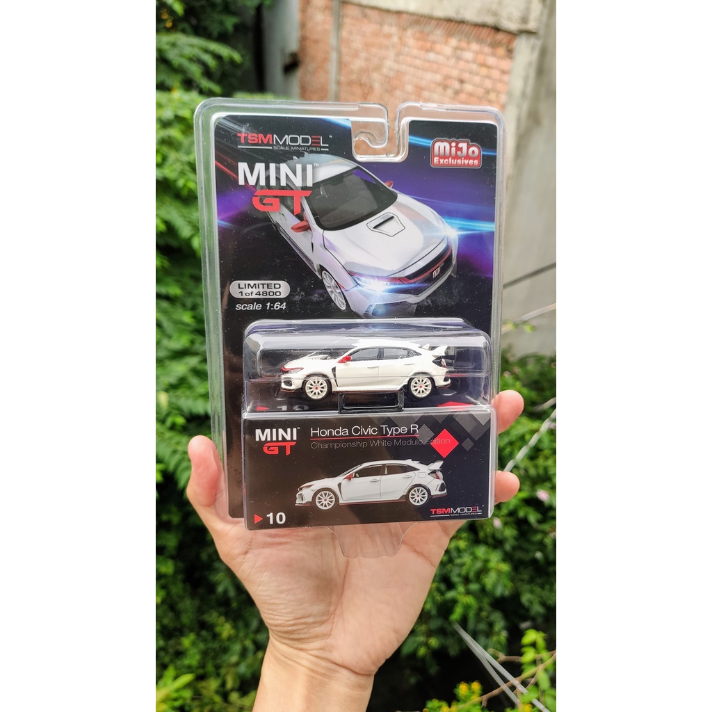 Mô hình tĩnh Mini GT Mijo TSM Model Honda Civic Type R Championship White tỷ lệ 1:64