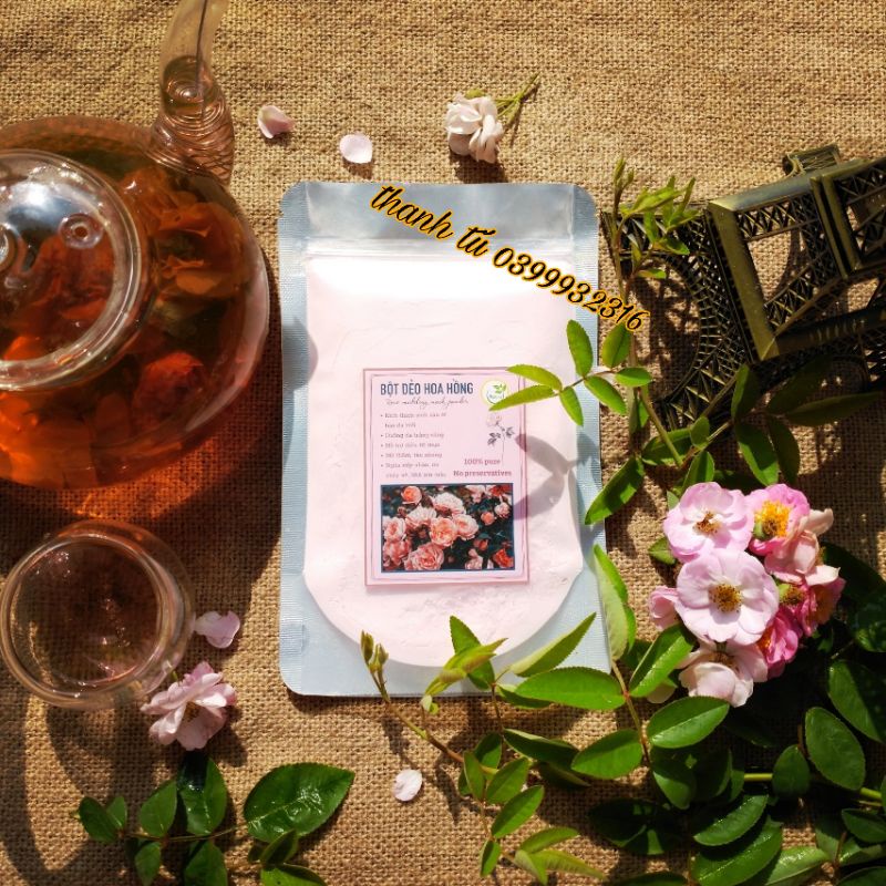 100g Bột dẻo hoa hồng nguyên chất cao cấp