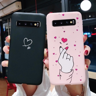 Ốp điện thoại silicon TPU mềm nhám in hình dành cho Samsung Galaxy S10 / S10e / S10 Plus