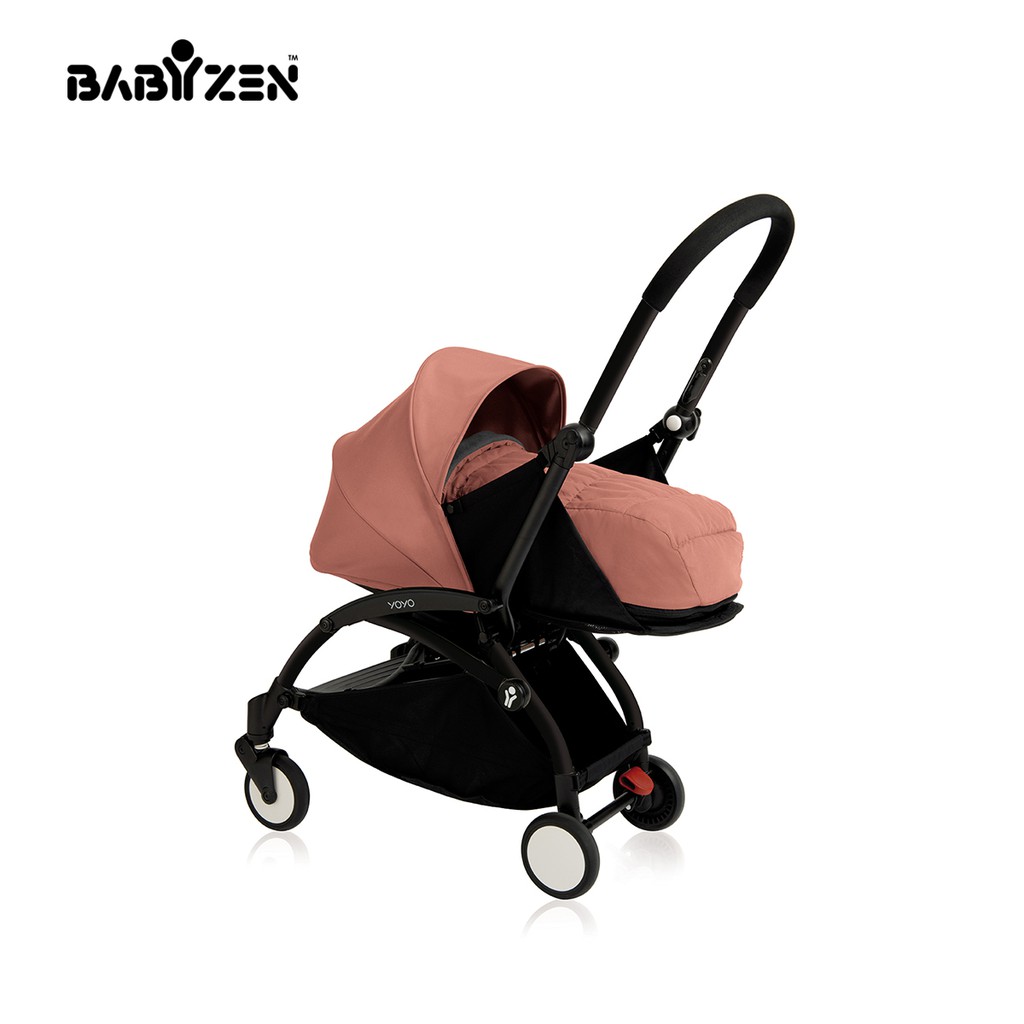 Bộ màn chụp và đệm xe đẩy YOYO 0+ Hồng Đất Babyzen