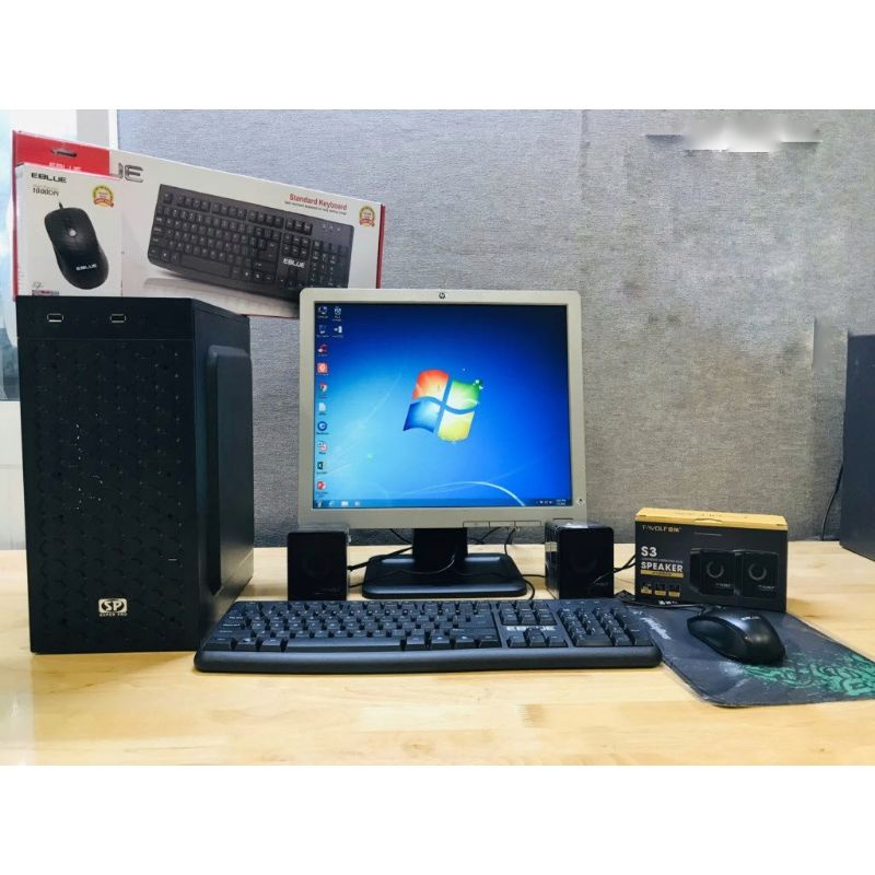 Dàn Máy Tính Bàn 17inch Ram 4G + Bàn Phím và Chuột phục vụ học online, bán hàng, lướt web - Cài Sẵn Phần Mềm