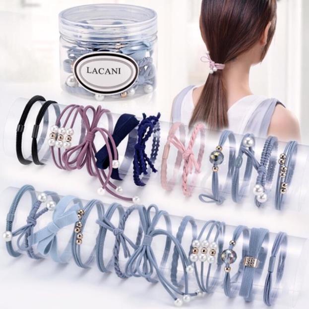 [Giá sỉ] Hộp 12 Chun Buộc Tóc Siêu Xinh ( được chọn màu)