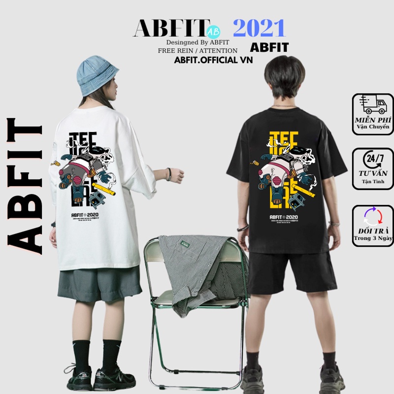 áo thun nam nữ tay lỡ unisex ABFIT áo phông form rộng thun cotton đẹp freesize tee basic