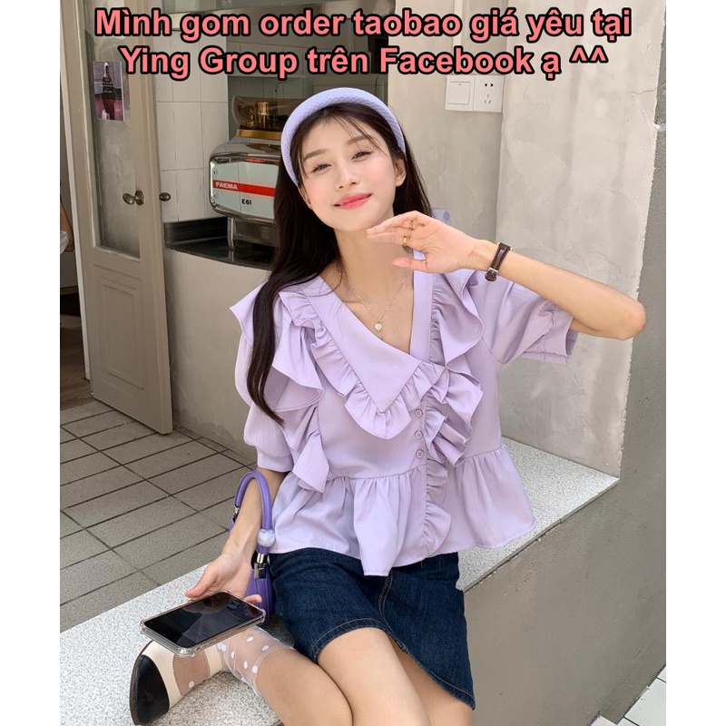 Trả order áo chemise canh sale