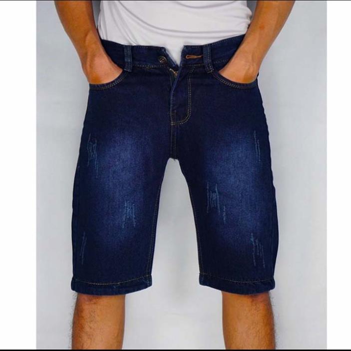 Quần short quần đùi jean nam trơn chất vải cứng không co dãn size 27 đến 36 -MS031  ྇