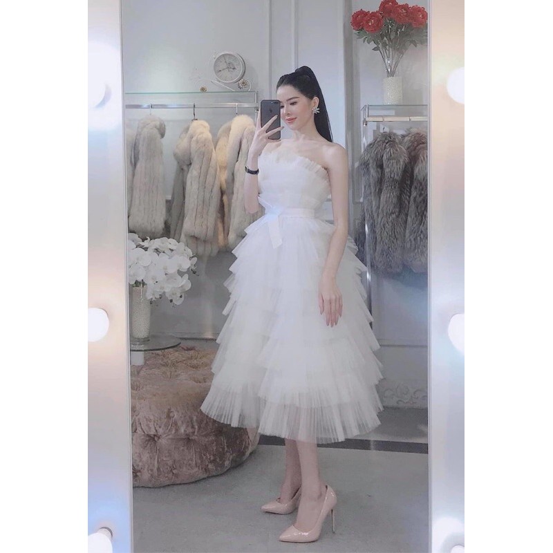 [Mã FATHANG5 giảm 10K đơn 50K] ĐẦM XOÈ LƯỚI XẾP TẦNG CAO CẤP - SIZE M/L đến 58kg - MS228V | BigBuy360 - bigbuy360.vn