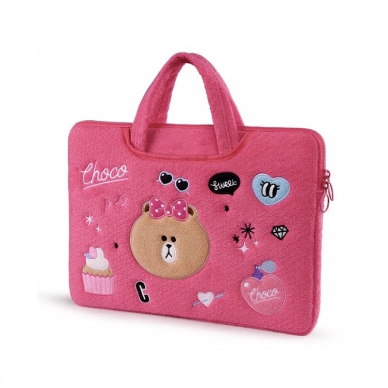 Túi đựng máy tính laptop xinh mẫu Gấu Thỏ Vịt Brown Cony Sally Choco Line