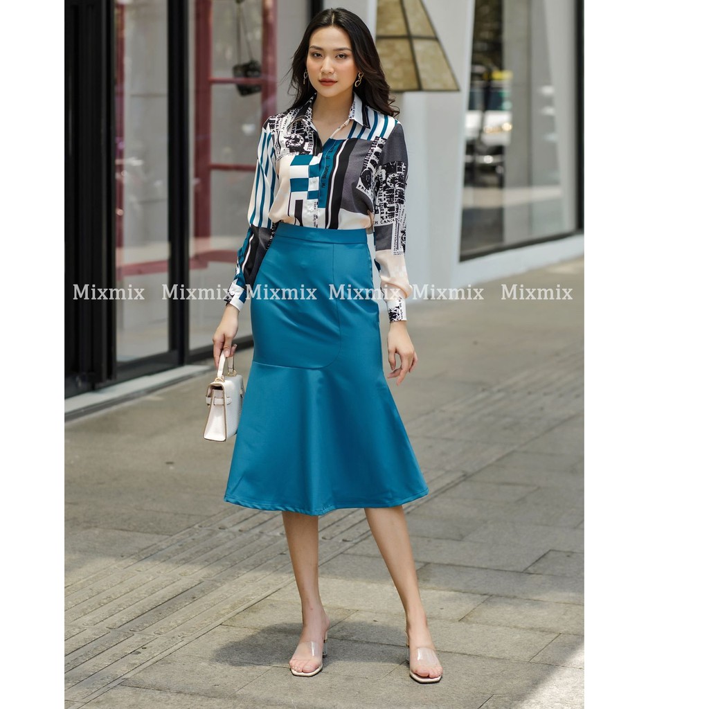 Chân váy đuôi cá công sở - MIXMIX - Hàng thiết kế - hình thật shop chụp | BigBuy360 - bigbuy360.vn