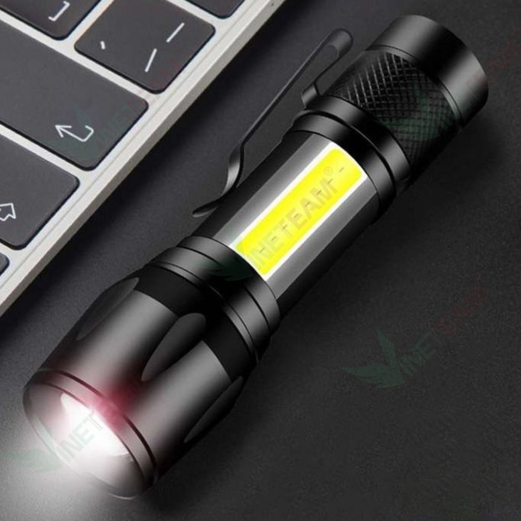 Đèn pin siêu sáng mini bin sạc điện usb bóng led xpe cob có zoom chống nước cầm tay chuyên dụng -dc4666 | WebRaoVat - webraovat.net.vn