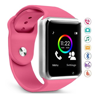 Đồng hồ điện thoại thông minh gắn sim độc lập a1 nghe gọi , nghe nhạc như điện thoại màu hồng dành cho nữ