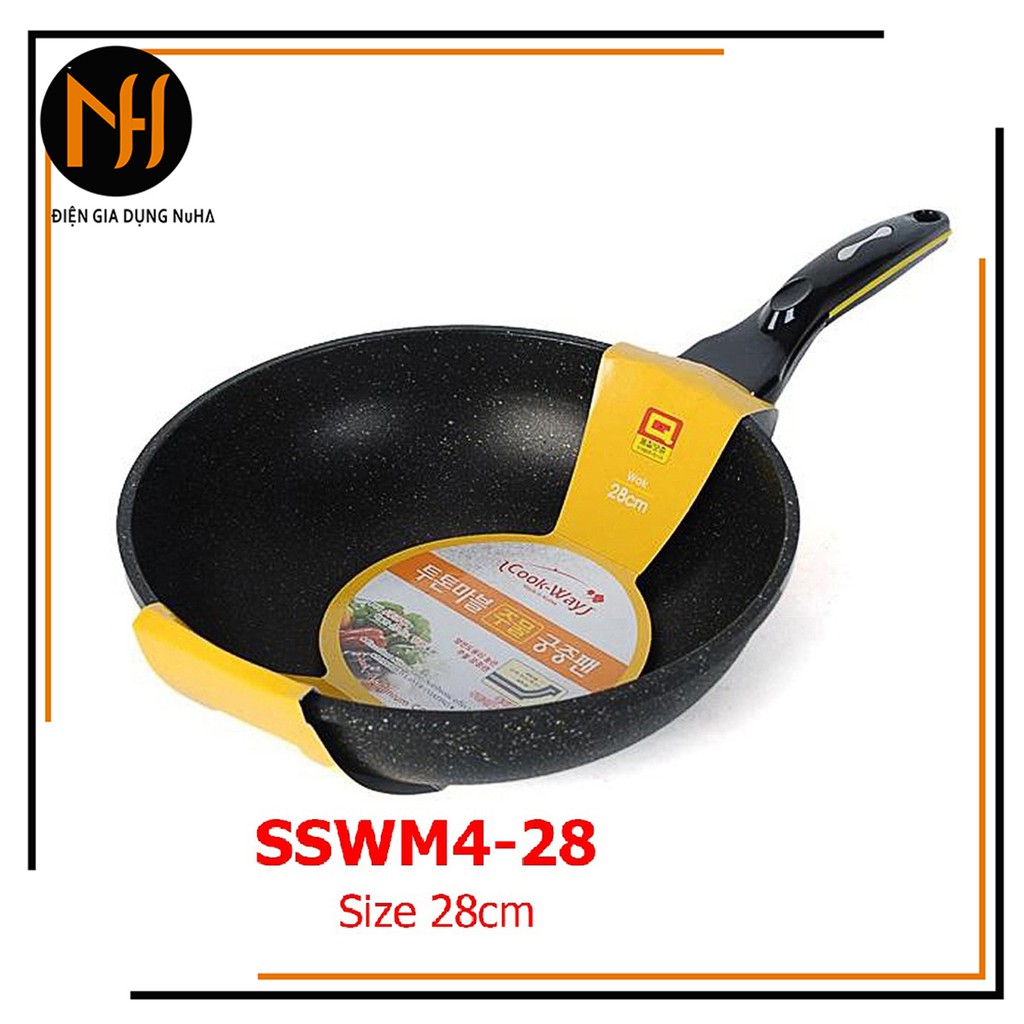 Chảo đá chống dính Cook Way SSWM4-28 size 28cm,sâu lòng, nhập khẩu hàn quốc (ảnh thật)