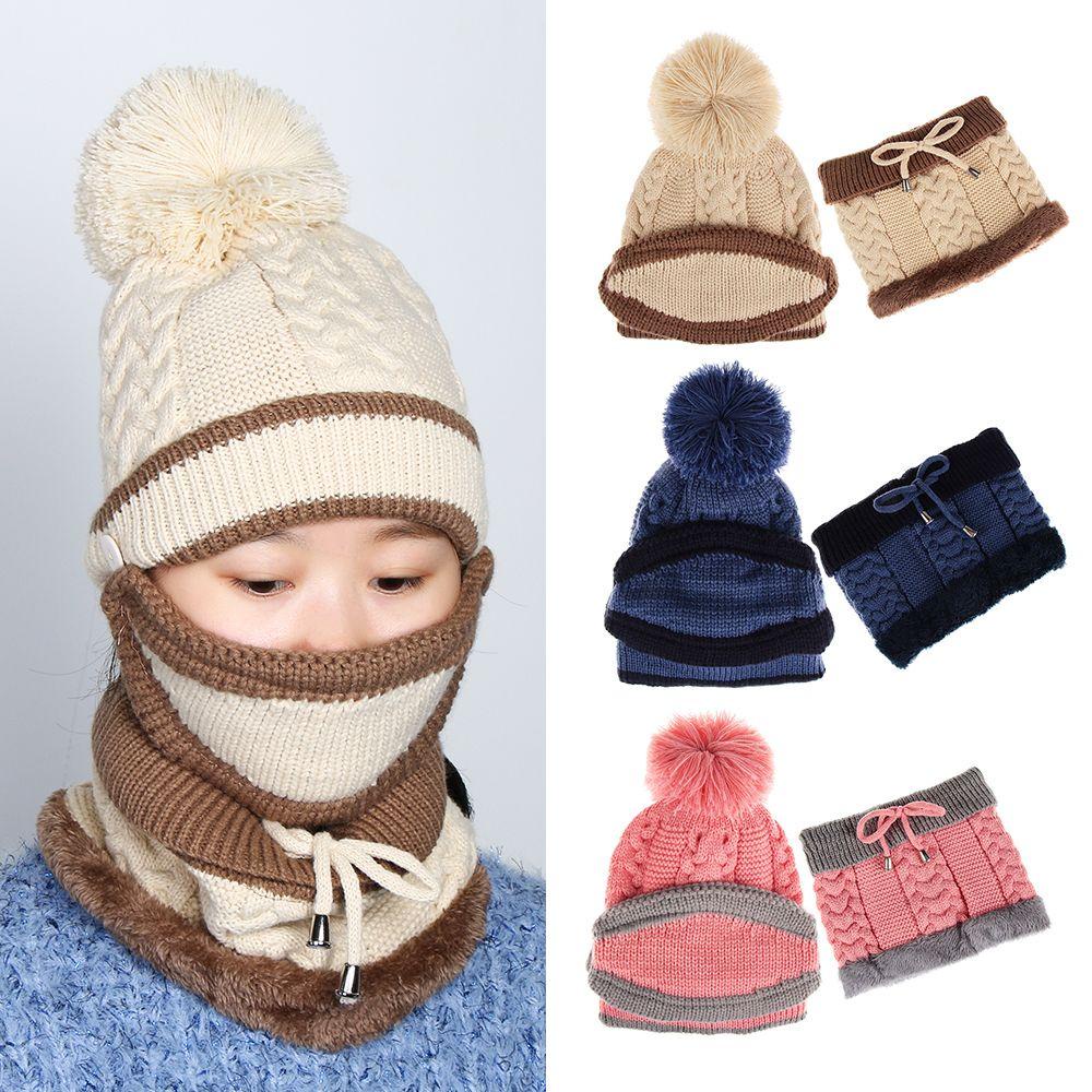 Mũ beanie Trùm Đầu Màu Trơn Thời Trang Cho Nữ