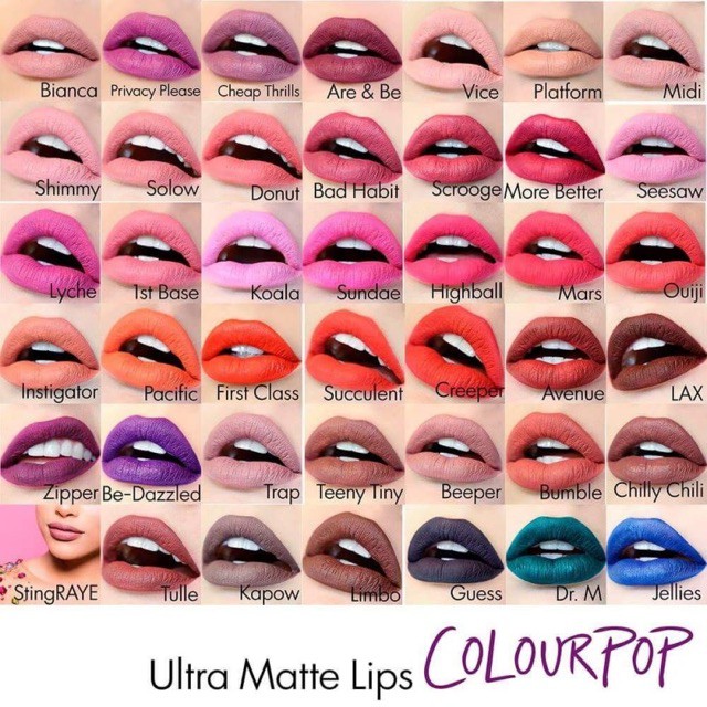 Son kem Colourpop dòng Ultra Matte Lip (siêu lì)