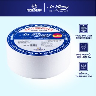 [COMBO AKC700] Giấy vệ sinh cuộn lớn AN KHANG AKC700 | Thế Giới Giấy, 100% bột giấy nguyên sinh, hai lớp 700gr