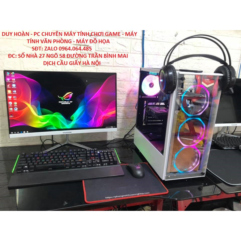 máy tính cấu hình khủng chơi PUBG - GTA5,LOL,Fifa 4..Màn hình cong 24inch 144hz