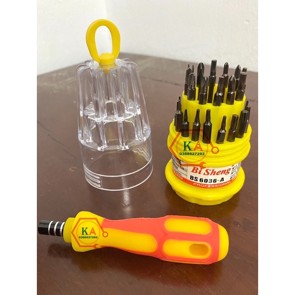Bộ cốc tua vít đa năng 31 chi tiết, tô vít cốc 31 đầu mũi