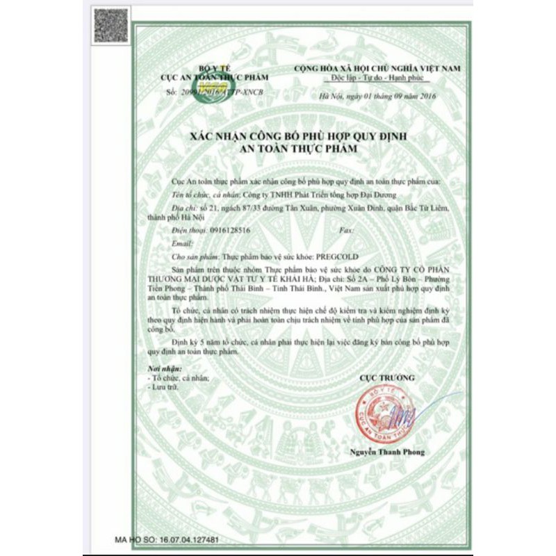 Cảm cúm Dành Cho Phụ Nữ Có Thai Và Cho Con Bú PREGCOLD.