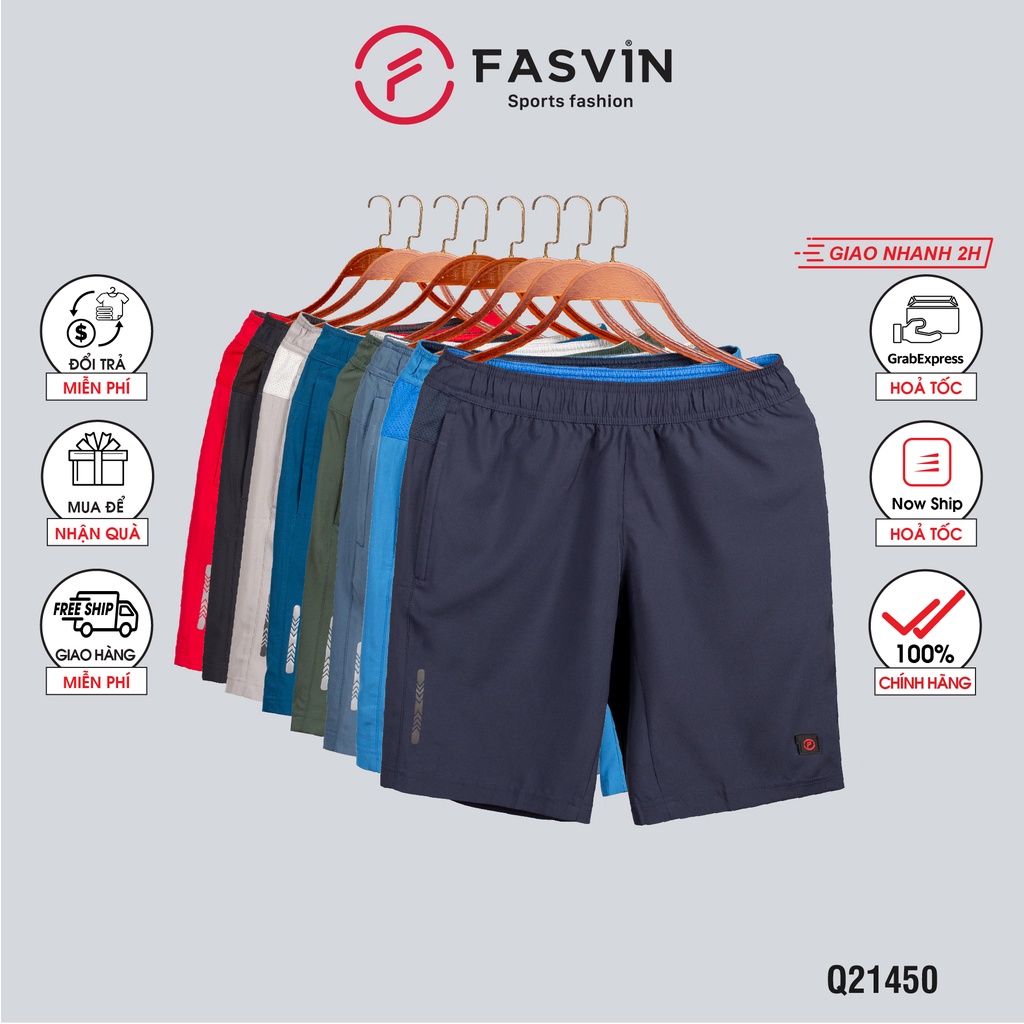 Quần đùi thể thao nam cao cấp Fasvin Q21450.2.HN vải gió mềm, nhẹ, mát co giãn thoải mái.