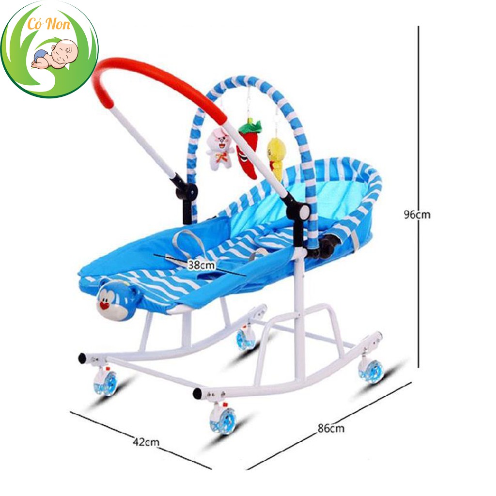 [Freeship] Ghế rung, nôi rung đa năng cho bé vừa là có nhạc và đèn đuổi muỗi