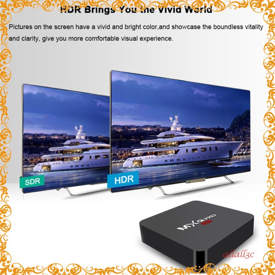 Tv Box Mxq Pro 4k 4g + 32g Rk3229 Lõi Tứ Android 9.0 Thông Minh