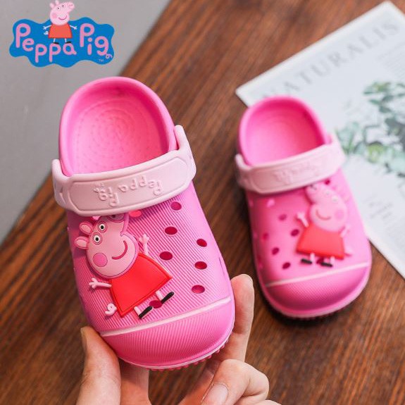 Dép lỗ hoạt hình heo peppa dễ thương bé gái