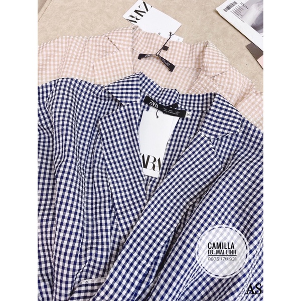 Jumsuit kẻ eo chun