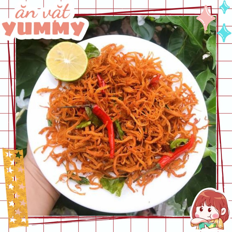Khô Gà Lá Chanh 300gr Ăn Vặt Yummy - đồ ăn vặt lon pet vừa ngon vừa rẻ | BigBuy360 - bigbuy360.vn