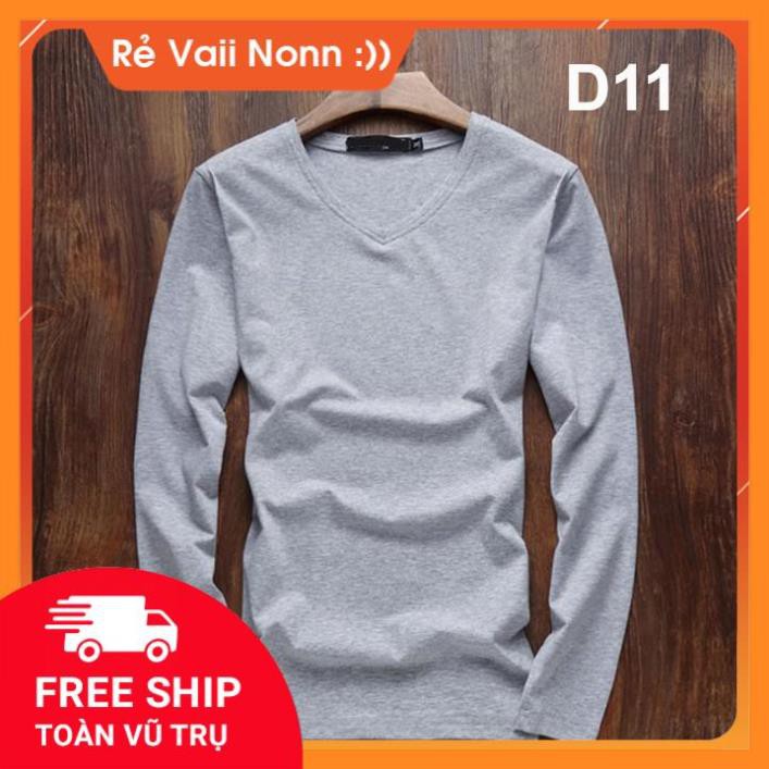 [XẢ KHO GIÁ SỐC] Áo thun nam cổ tim dài tay đẹp nhiều màu đủ size ( có size lớn cho người 100 kg ) | BigBuy360 - bigbuy360.vn