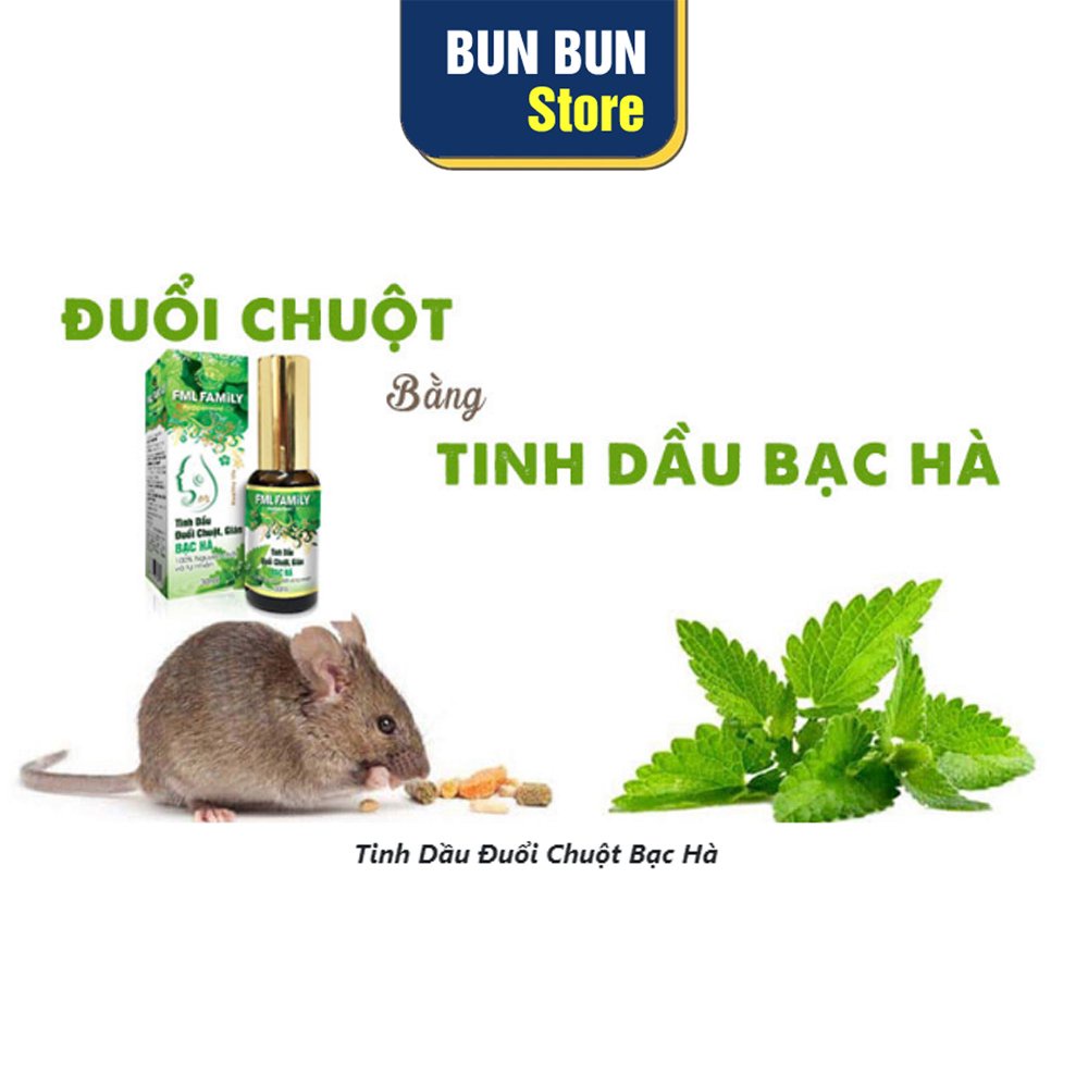 Xịt đuổi chuột  FML FAMILY - Thuốc xịt chuột 100% tinh dầu nguyên chất, An toàn với sức khỏe