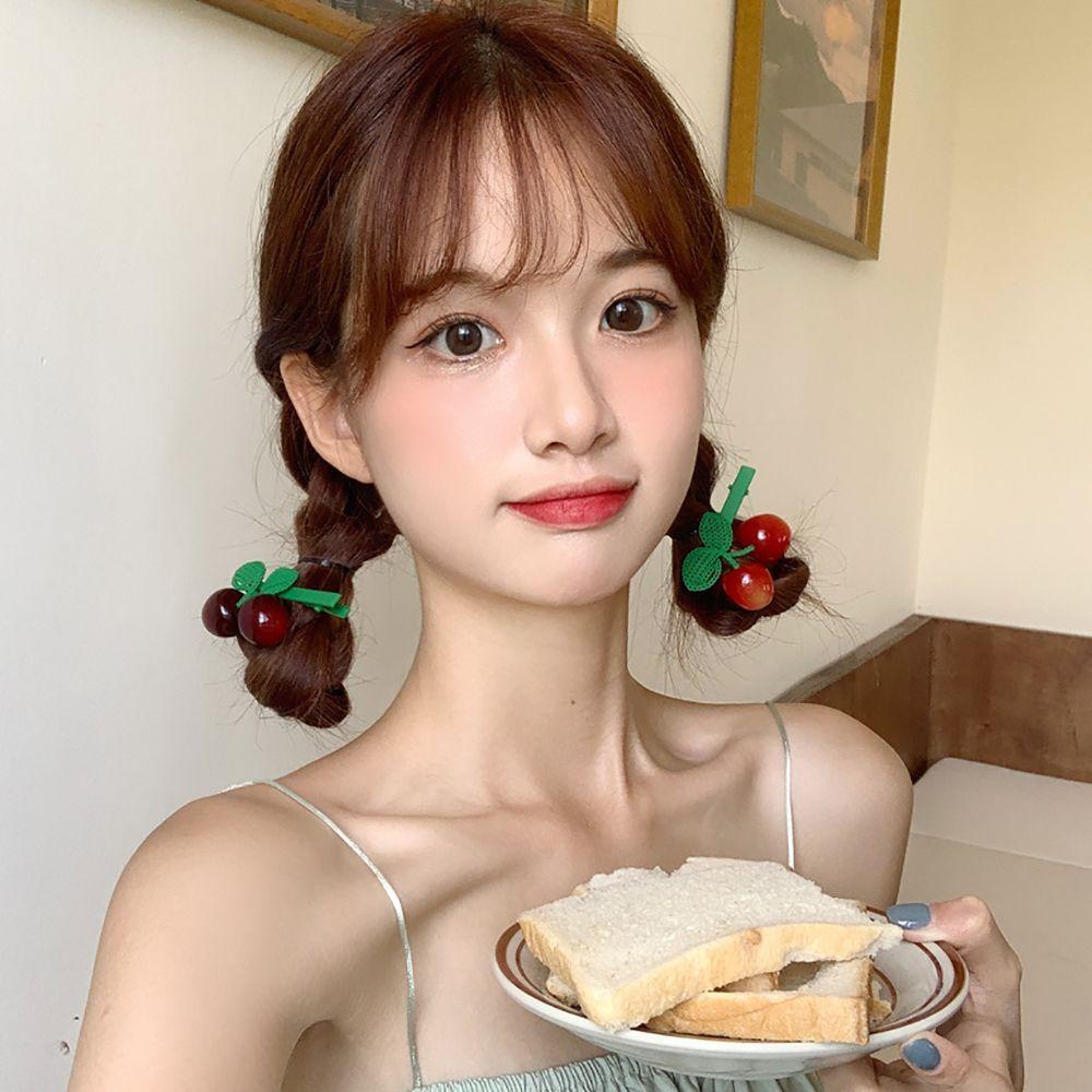 MXGOODS Kẹp Tóc Hình Quả Cherry Dễ Thương Cho Nữ