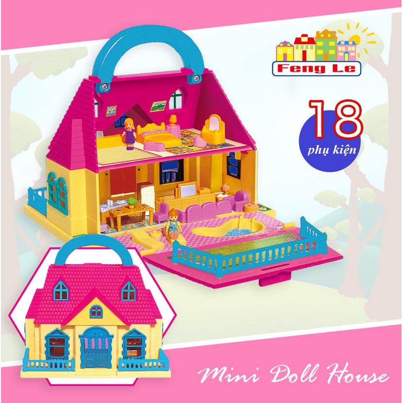 BỘ ĐỒ CHƠI NHÀ BÚP BÊ - MINI DOLL HOUSE