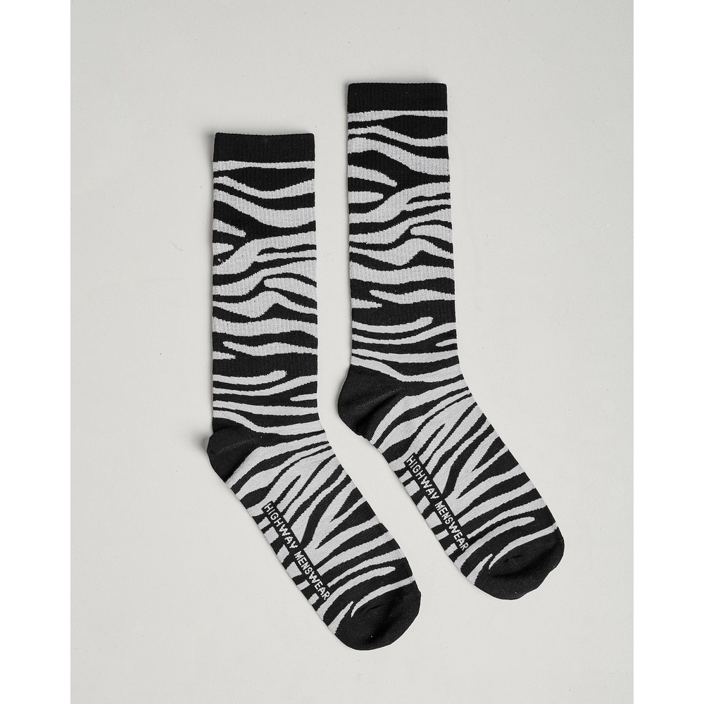 Tất hoạ tiết chất liệu dệt kim Highway  Zebra Print
