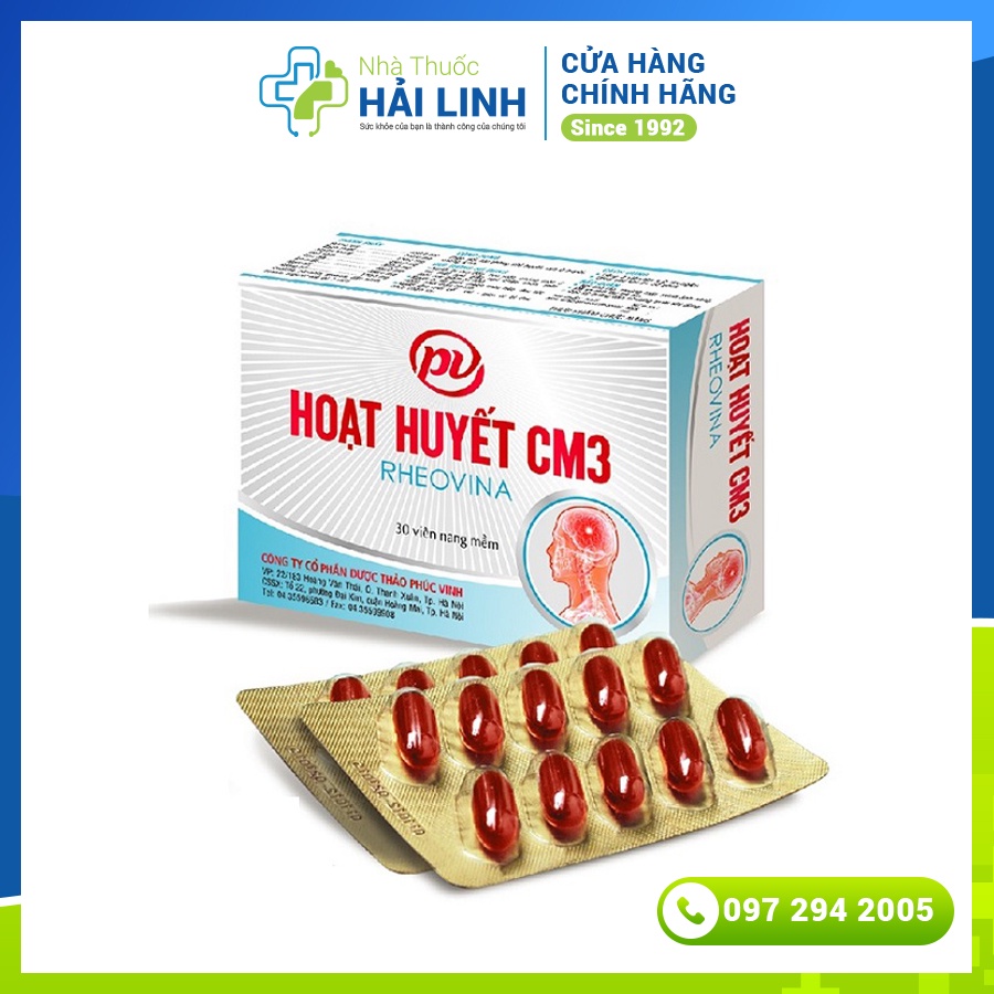 Hoạt huyết CM3 - Hộp 30 viên Phúc Vinh