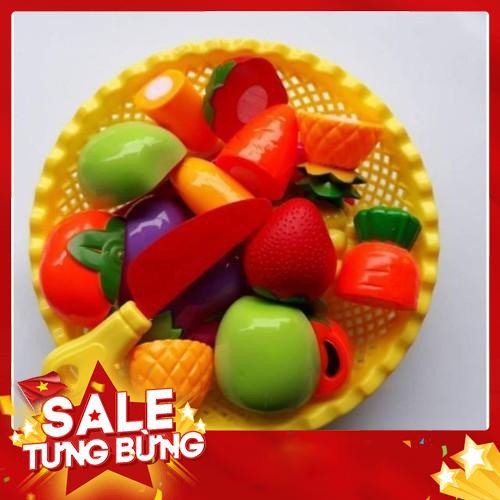 [Giá Rẻ]Đồ chơi cắt hoa quả kèm rổ đựng cho bé