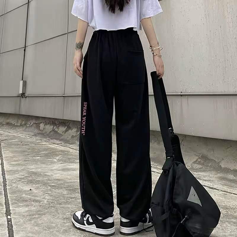 Quần jogger nam nữ , quần có chữ , chốt gấu unisex ulzzang free size dưới 60kg, chất umi siêu đẹp