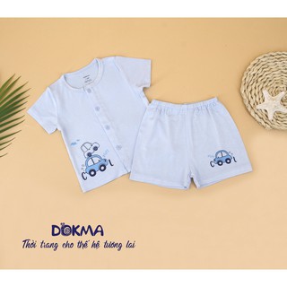 [Mã BMLT30 giảm đến 30K đơn 299K] DB754 Bộ quần áo cài giữa cộc tay DOKMA (3-9M)