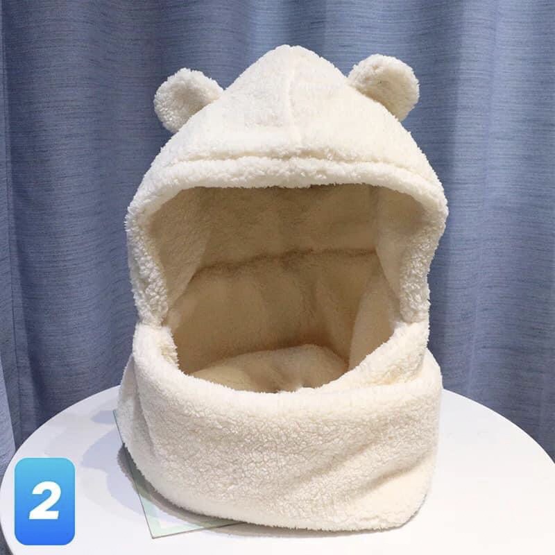 Mũ Lông Cừu 3in1 Kèm Khăn Và Bao Tay