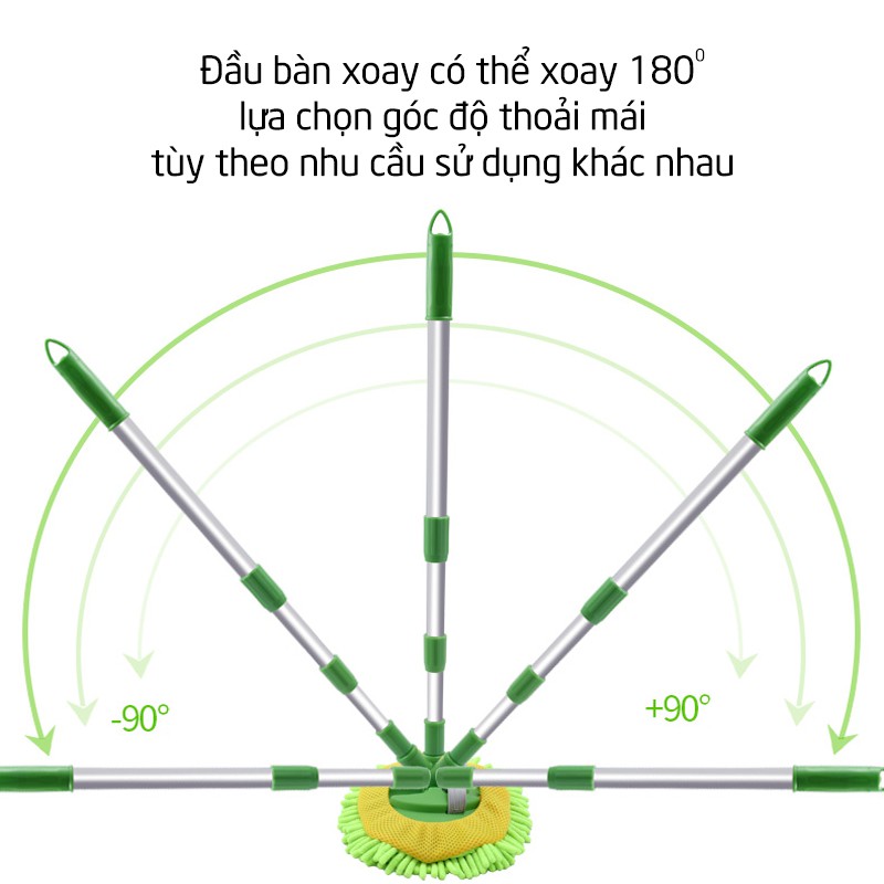 Cọ Rửa Xe Ô Tô, Lau Chùi Nhà Cửa, Kính Xe Hơi, Chổi Lau Có Thể Kéo Dài LEON OFFICAL