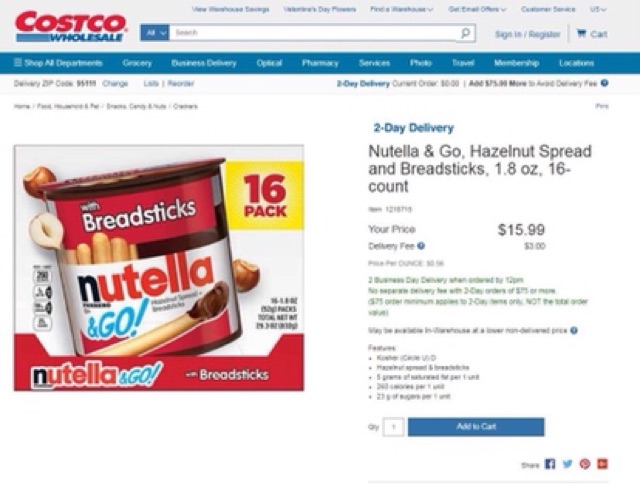 ❤️ Sale Xả Kho [Date 7/2021] Bánh que chấm mứt kem Socola hạt dẻ Nutella Hazelnut Mỹ | BigBuy360 - bigbuy360.vn