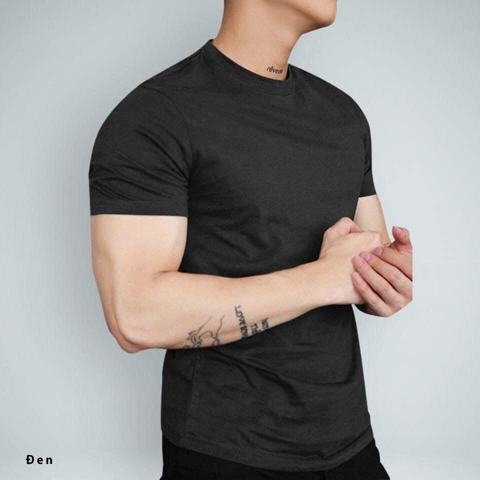 Áo thun nam trơn tay ngắn,cổ tròn dáng unisex tay ngắn Basic Tee phông trơn vakado